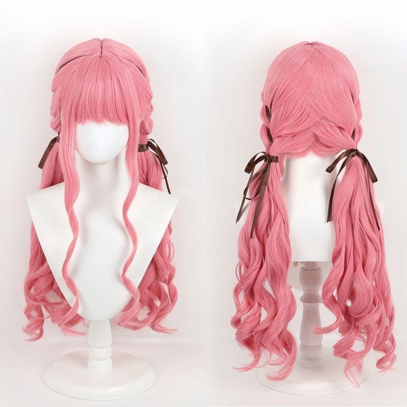 Infinity Nuan Nuan Cosplay Wig - Long Cornrows Hair with Bangs, Anime Character Costume