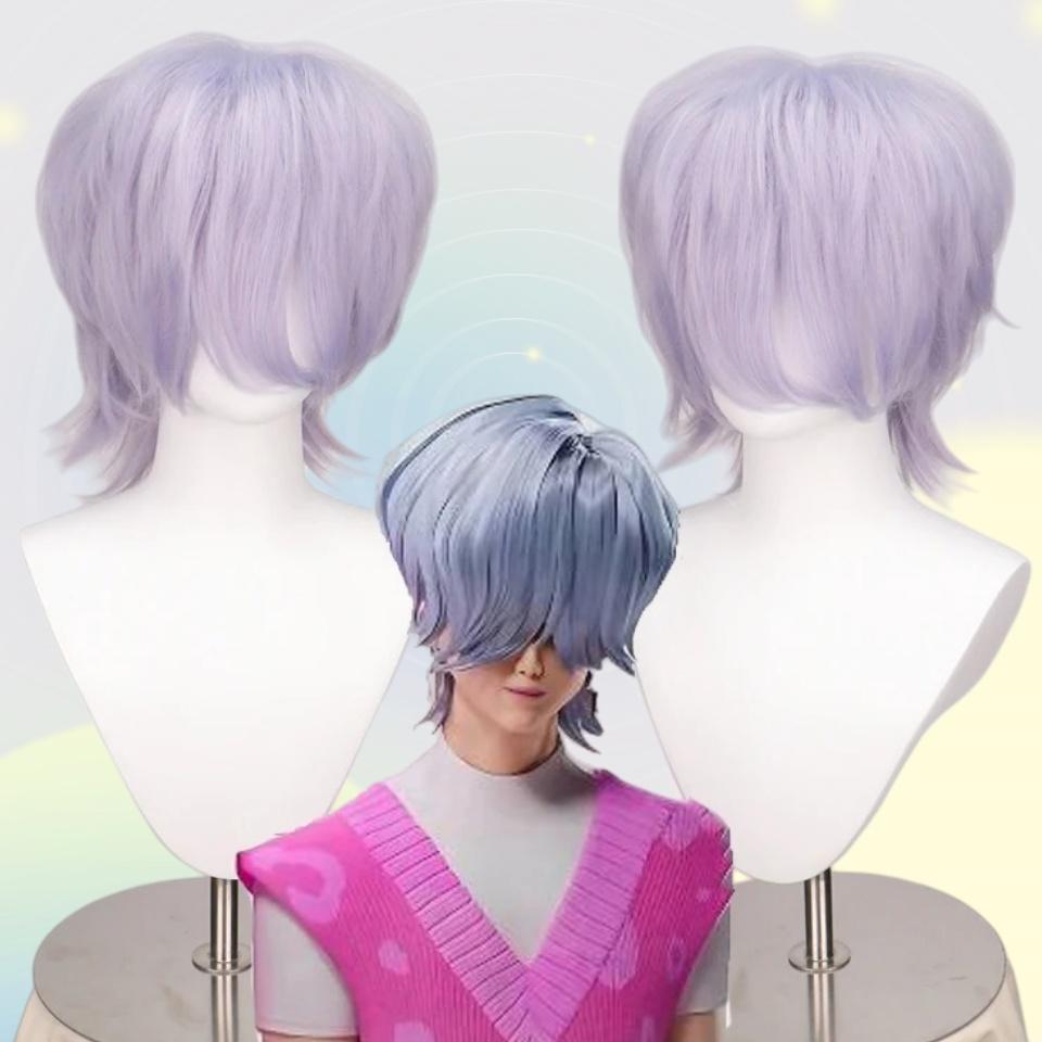 High Quality Saja Boys Mystery Cosplay Wig Kpop Demon Hunters Cosplay Heat Resistant Synthetic Hair Anime Movie Wigs