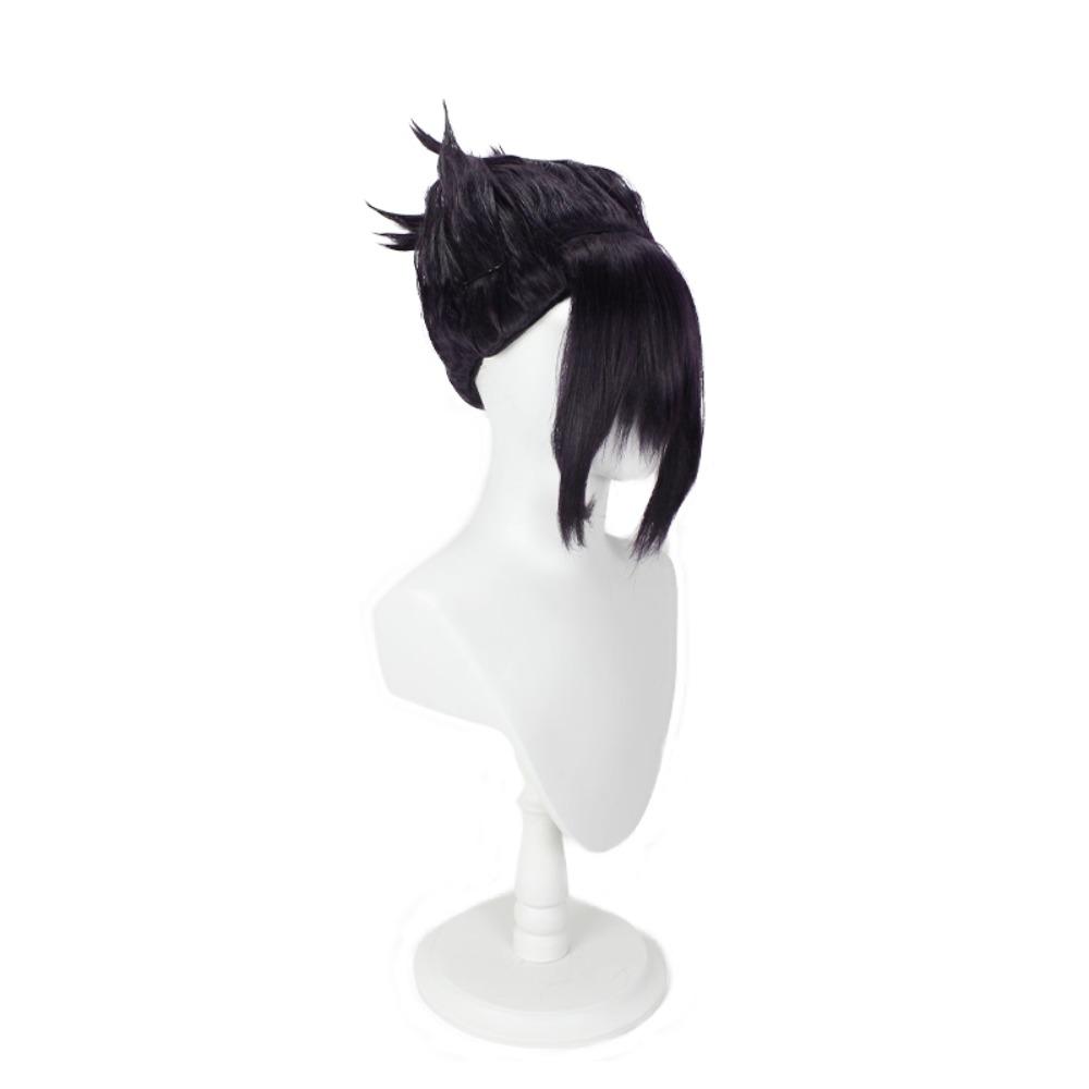 New Danganronpa V3 Kaito Momota Cosplay Wig Dark Purple Spiky Hair for Anime Costume