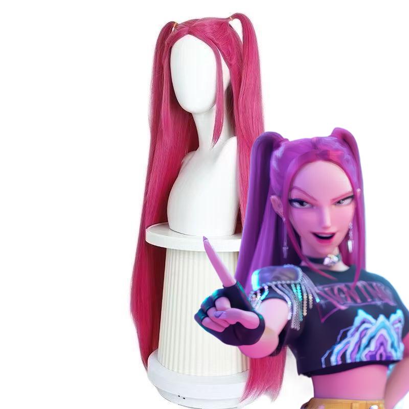 Movie Kpop Anime Rumi Mira Zoe Cosplay Wigs Purple Braid Kids Costume Carnival Accessories Props